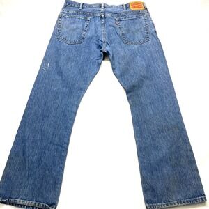 Levi's 517 Jeans Mens 38 X 32 Blue Denim 5-Pockets Mid-Rise Straight Leg Zip Fly